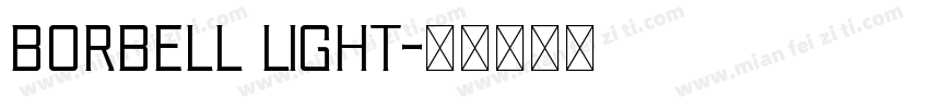 borbell light字体转换